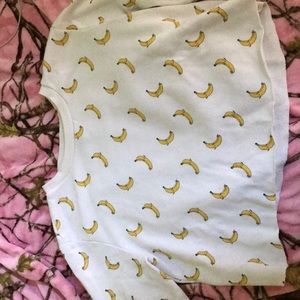 Long sleeve banana crop top